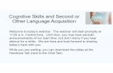 Cognitive Skills and Second or Other Language