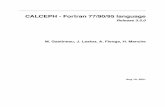 CALCEPH - Fortran 77/90/95 language