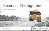 Macmahon Holdings Limited For personal use only