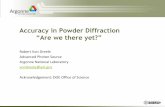 Accuracy in Powder Diffraction - NIST