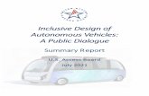 Inclusive Design of Autonomous Vehicles: A Public Dialogue
