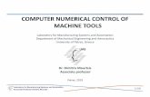 COMPUTER NUMERICAL CONTROL OF MACHINE TOOLS