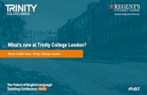 What’s new at Trinity College London?