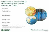 GIScience Driven R&D: Interdisciplinary GIST Group at ORNL
