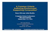 A Common Criteria Authoring Environment Supporting …