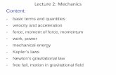 Lecture 2: Mechanics