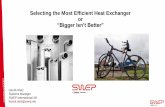 Selecting the Most Efficient Heat Exchanger or “Bigger Isn ...