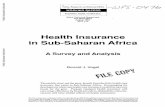 Health Insurance in Sub-Saharan Africa