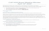CVE HOA Board Meeting Minutes April 12th 2020