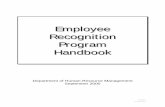 Employee e Recognition n Program m Handbook k