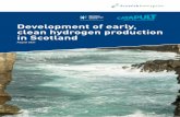 Development of early, clean hydrogen production in Scotland