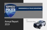 Annual Report Chief Herbert Blake 2019 - Hendersonville, NC