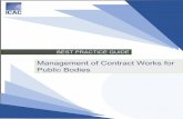Public Bodies Management of Contract Works for
