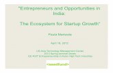 Entrepreneurs and Opportunities in India: The Ecosystem ...