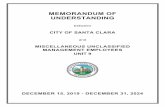 MEMORANDUM OF UNDERSTANDING - Santa Clara, California
