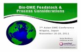 Bio-DME Feedstock & Process Considerations