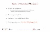 Basics of Statistical Mechanics - Course Websites
