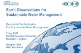 Earth Observations for Sustainable Water Management