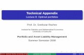 Technical Appendix - Lecture 8: Optimal portfolios