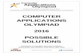 POSSIBLE SOLUTIONS - Computer Olympiad