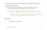Equivalent Circuits & Reduction (T&R Chap 2,3) Circuit ...