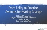 From Policy to Practice: Avenues for Making Change