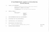 AGENDA 2. ROLL CALL - Mayor Foster FAIRMONT CITY …