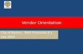 Vendor Orientation - Boston