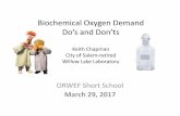 Biochemical Oxygen Demand Do’s and Don’ts