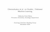 Chernozhukov et al. on Double / Debiased Machine Learning