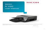 RICOH Ri 1000 User Manual