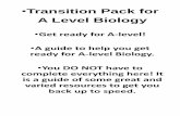 Transition Pack for A Level Biology