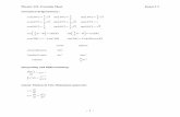 Physics 121, Formula Sheet Exam # 3 Geometry/Trigonometry