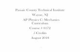 Passaic County Technical Institute Wayne, NJ AP Physics C ...