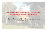 Responsible Conduct of Research Workshop Series, 20172018