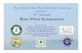 4th Annual Rare Plant Symposium - cnhp.colostate.edu