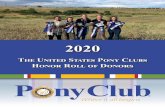 The United States Pony Clubs Honor Roll of Donors