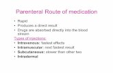 Parenteral Route of medication - СумДУ