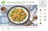 Pearl couscous with shrimp and courgette