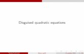 Disguised quadratic equations