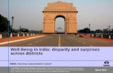 Well Being in India: disparity and surprises across districts