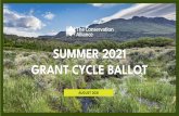 SUMMER 2021 GRANT CYCLE BALLOT