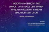INDICATORS OF EFFICACY THAT SUPPORT CONTINUOUS …