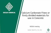 Calcium Carbonate Fines or finely divided materials for ...