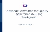 National Committee for Quality Assurance (NCQA) Workgroup
