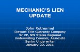 Mechanic’s Lien Law Update - Stewart