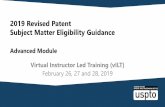 2019 Revised Patent Subject Matter Eligibility Guidance