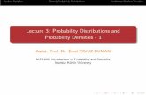 Lecture 3: Probability Distributions and Probability ...