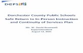 Dorchester County Public Schools Safe Return to In-Person ...