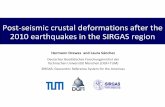 Post-seismic crustal deformations after the 2010 ...